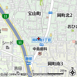 大阪府豊中市宝山町22-23周辺の地図