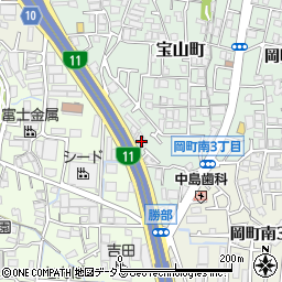 大阪府豊中市宝山町22-44周辺の地図