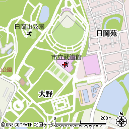 市立武道館周辺の地図