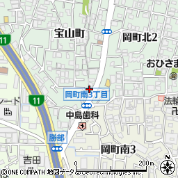 大阪府豊中市宝山町16-8周辺の地図