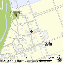 静岡県掛川市各和64周辺の地図
