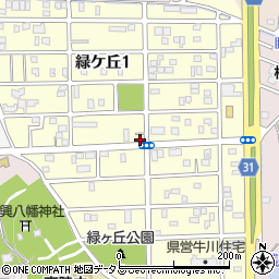 愛知県豊橋市緑ケ丘周辺の地図