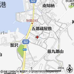 愛知県蒲郡市西浦町大知柄8周辺の地図