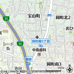 大阪府豊中市宝山町17-3周辺の地図