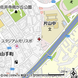 大阪府吹田市上山手町51-21周辺の地図