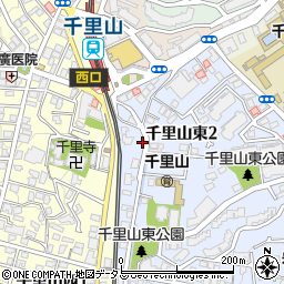 千里山中央ビル周辺の地図