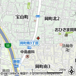 ファミリーマート豊中岡町北店周辺の地図