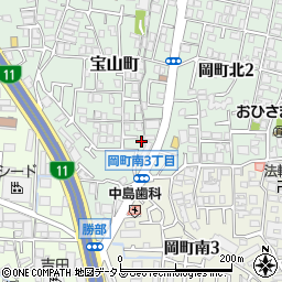 大阪府豊中市宝山町17-5周辺の地図