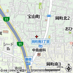 大阪府豊中市宝山町17-4周辺の地図
