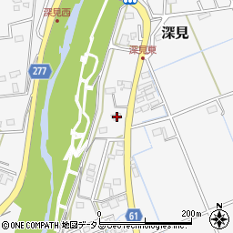 静岡県袋井市深見466周辺の地図