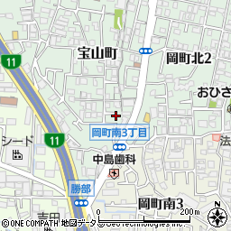 大阪府豊中市宝山町17-5-1周辺の地図