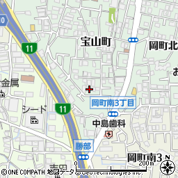 大阪府豊中市宝山町18-9周辺の地図