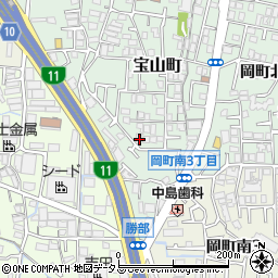 大阪府豊中市宝山町18-11周辺の地図