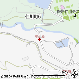 甲山橋周辺の地図