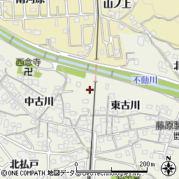 京都府木津川市山城町平尾東古川周辺の地図