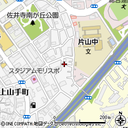 大阪府吹田市上山手町51-2周辺の地図