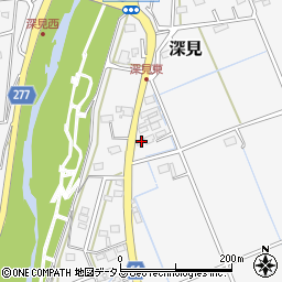 静岡県袋井市深見413周辺の地図
