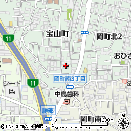 大阪府豊中市宝山町17-7周辺の地図