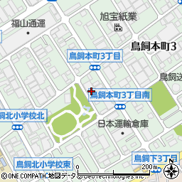 日本紙工周辺の地図