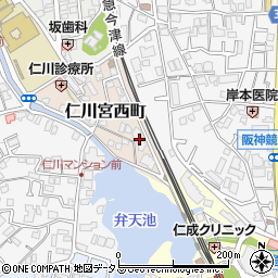 兵庫県宝塚市仁川宮西町5-2周辺の地図