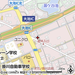 静岡県掛川市大池2702周辺の地図