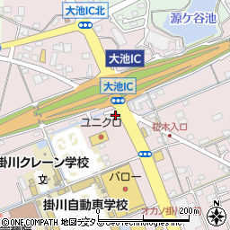 静岡県掛川市大池464周辺の地図