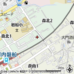 磐船駅北2号公園周辺の地図