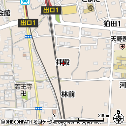 京都府相楽郡精華町下狛拝殿周辺の地図