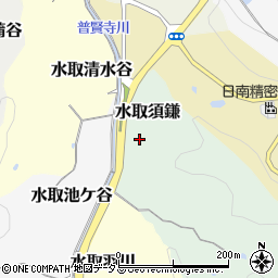 京都府京田辺市水取須鎌周辺の地図