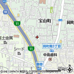 大阪府豊中市宝山町19-18周辺の地図