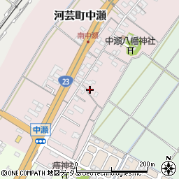 三重県津市河芸町中瀬297-1周辺の地図