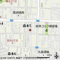 エーデル阪部十番館周辺の地図