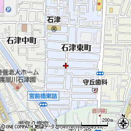 大阪府寝屋川市石津東町周辺の地図
