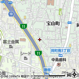 大阪府豊中市宝山町22-9周辺の地図