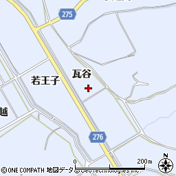 愛知県知多郡美浜町奥田瓦谷周辺の地図