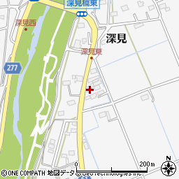 静岡県袋井市深見412周辺の地図