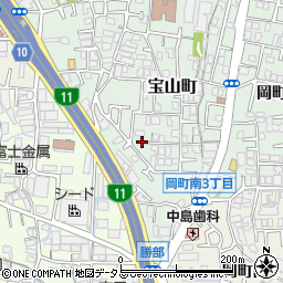 大阪府豊中市宝山町19-20周辺の地図