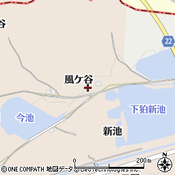 京都府相楽郡精華町下狛風ケ谷周辺の地図