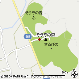 大山田温泉周辺の地図