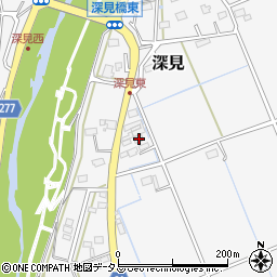 静岡県袋井市深見411周辺の地図