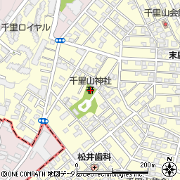 千里山神社周辺の地図