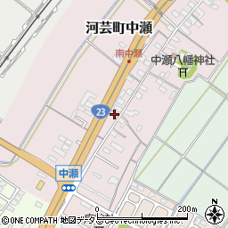 三重県津市河芸町中瀬231周辺の地図