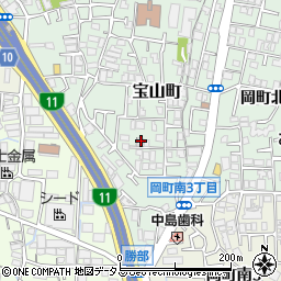 大阪府豊中市宝山町19-10周辺の地図
