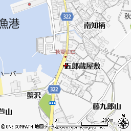 愛知県蒲郡市西浦町五郎蔵屋敷30周辺の地図