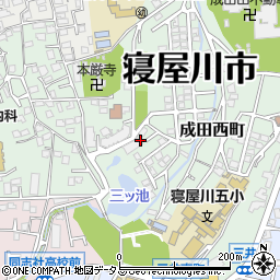 大阪府寝屋川市美井元町21周辺の地図