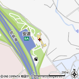伊勢自動車道安濃ＳＡ周辺の地図