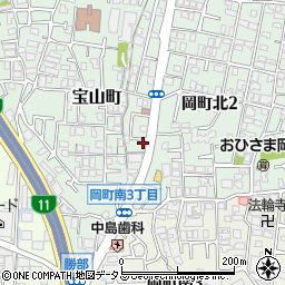 大阪府豊中市宝山町14-17周辺の地図