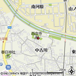 京都府木津川市山城町平尾（中古川）周辺の地図