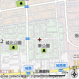静岡県掛川市城北周辺の地図