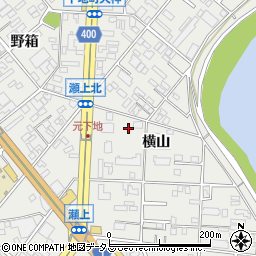 愛知県豊橋市下地町横山周辺の地図